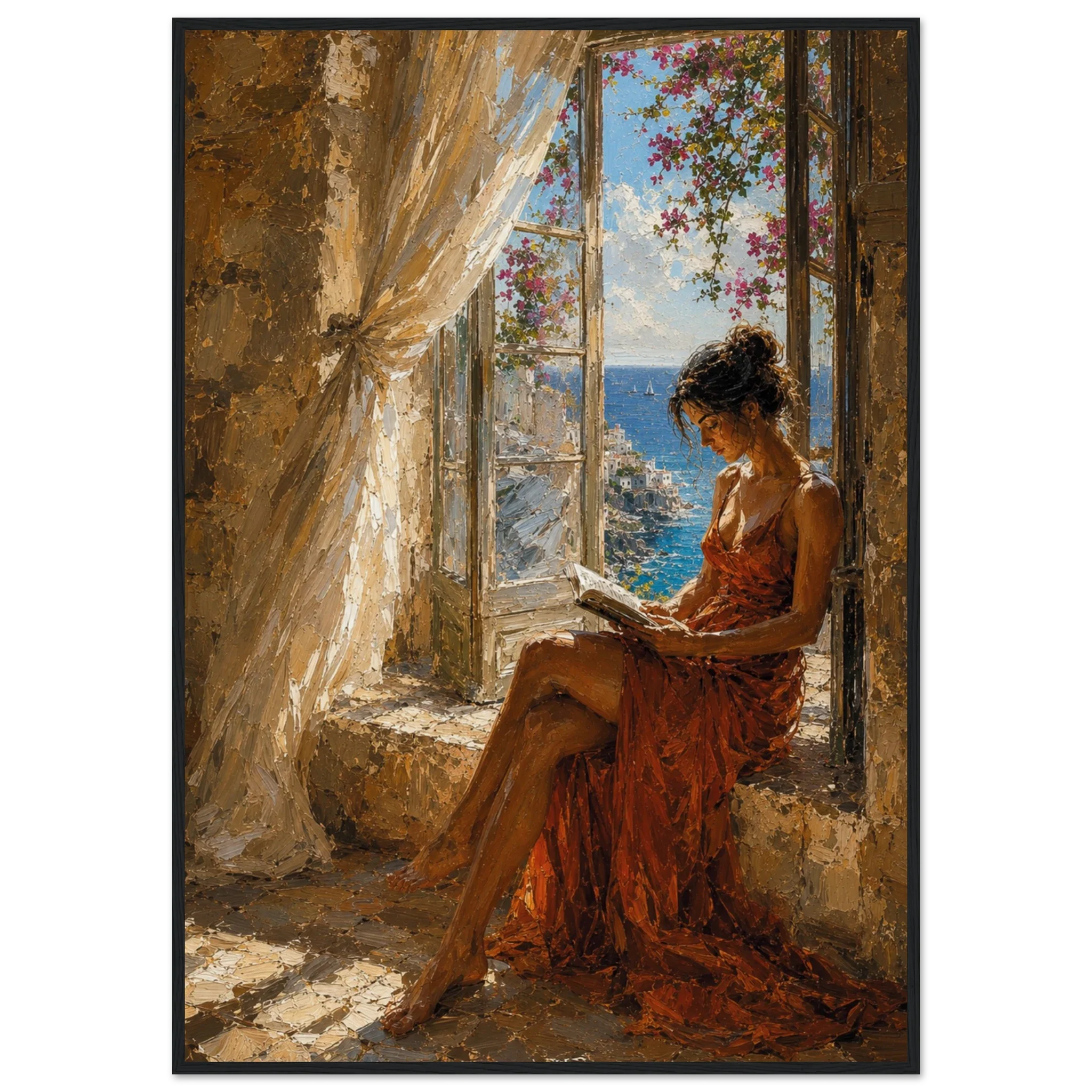 MEDITERRANEAN STUDIES — The Open Window, Framed Art Print