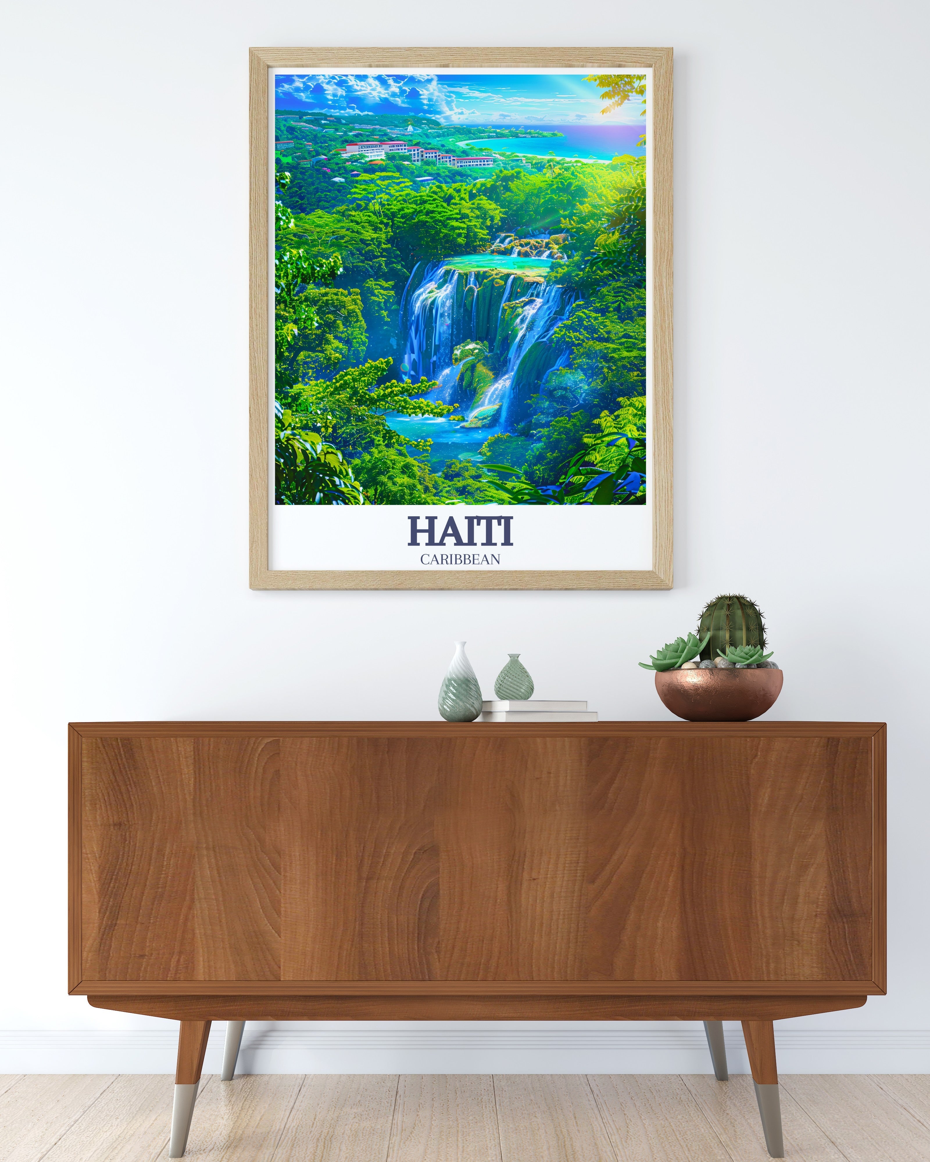 Haiti Poster Print - Bassin Bleu Travel Print - Labadee Peninsula Canvas Art - Labadee Peninsula Travel Poster