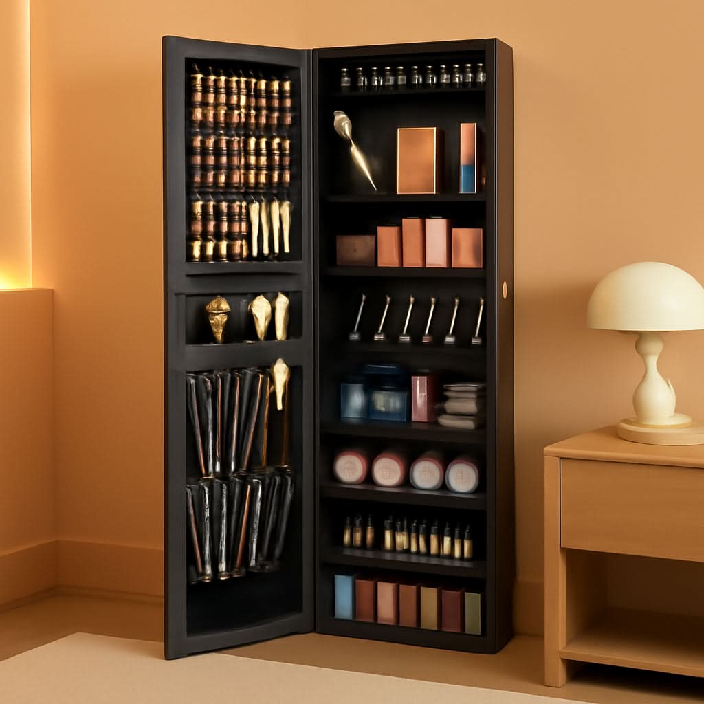 Armoire à Bijoux avec Miroir Murale Verrouillable