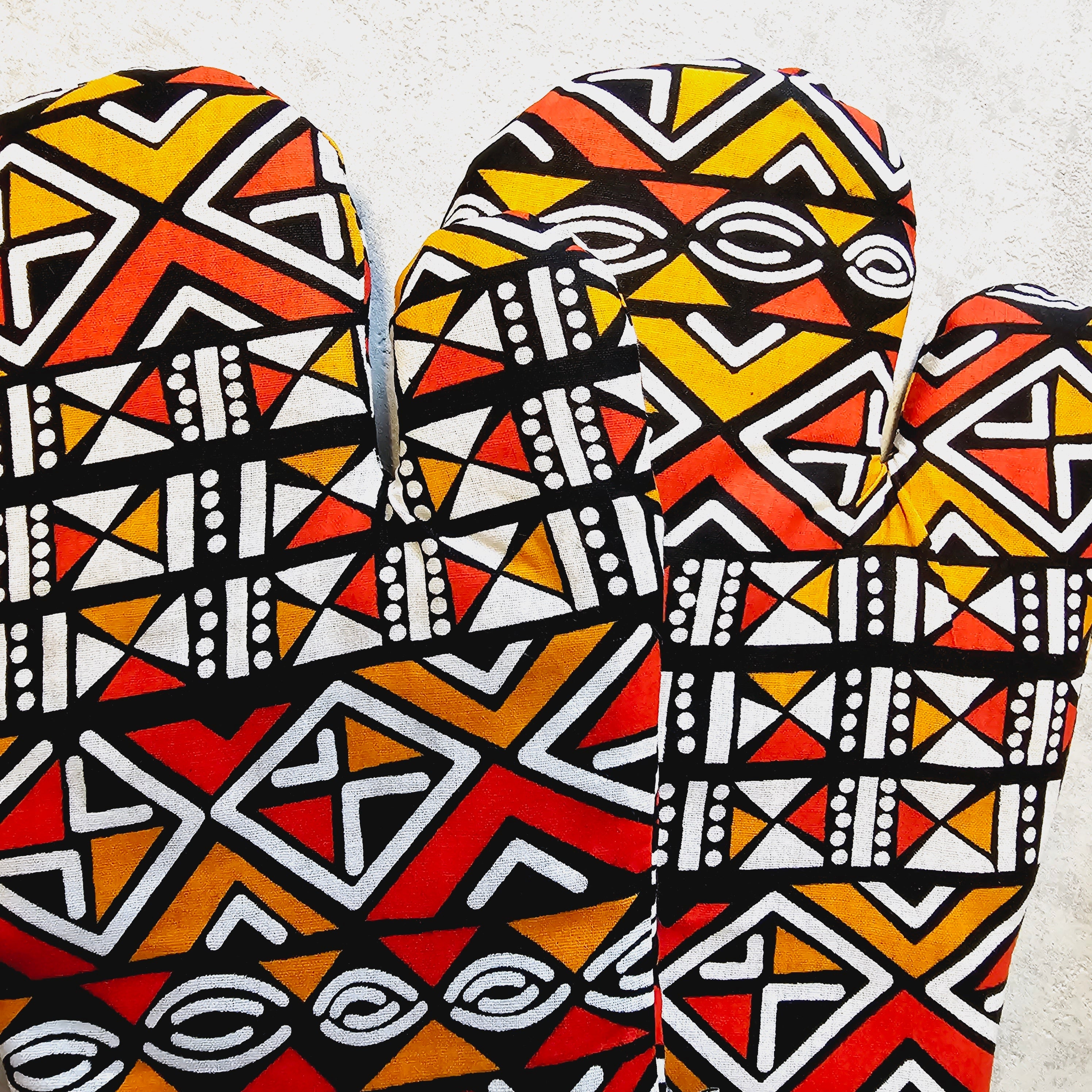 Set of 2 Oven Gloves | African Print 100% Cotton Fabric