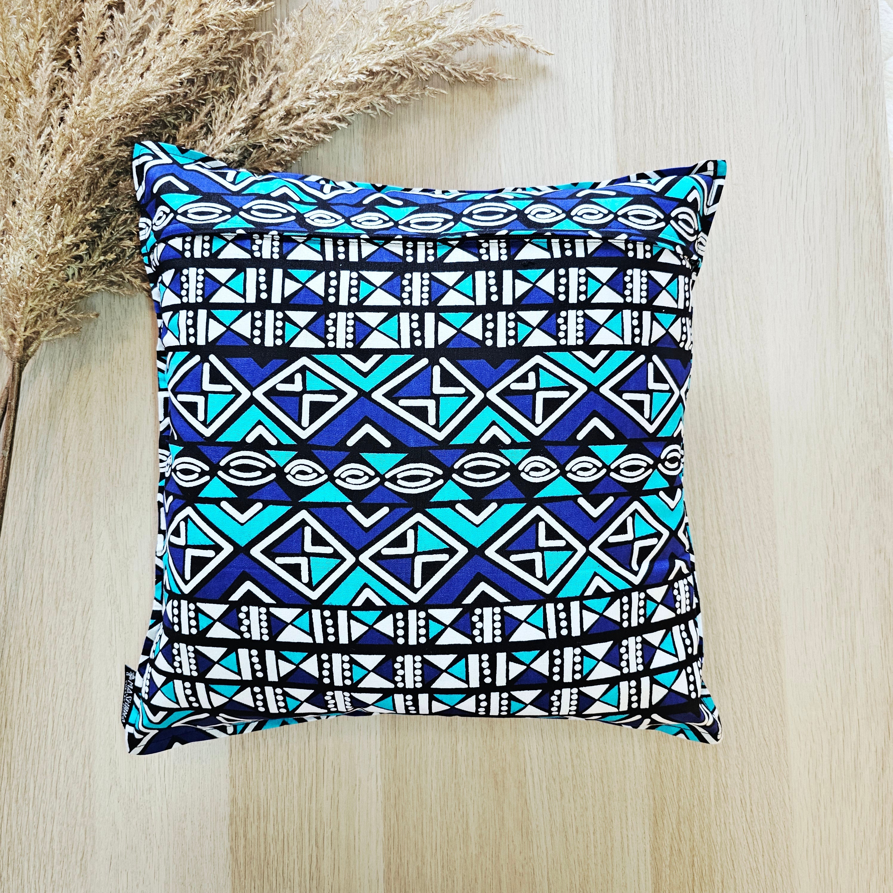 Set of 2 | 4 Cushion Covers |40x40cm | 100% Cotton Wax Ankara Fabric