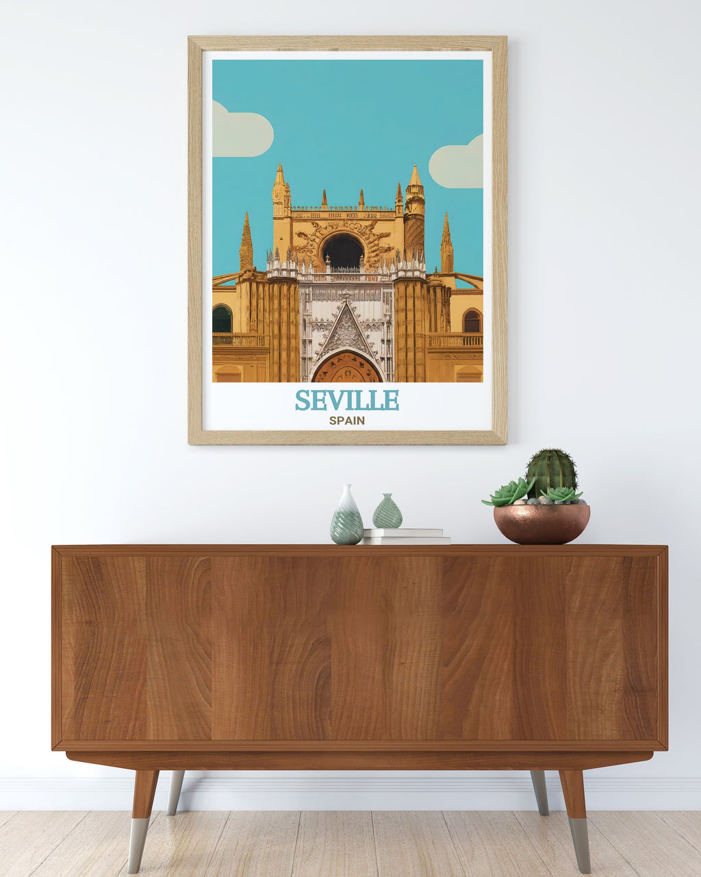 Seville Print - Seville Cathedral Wall Art - Spain Framed Art - Spain Vintage Poster