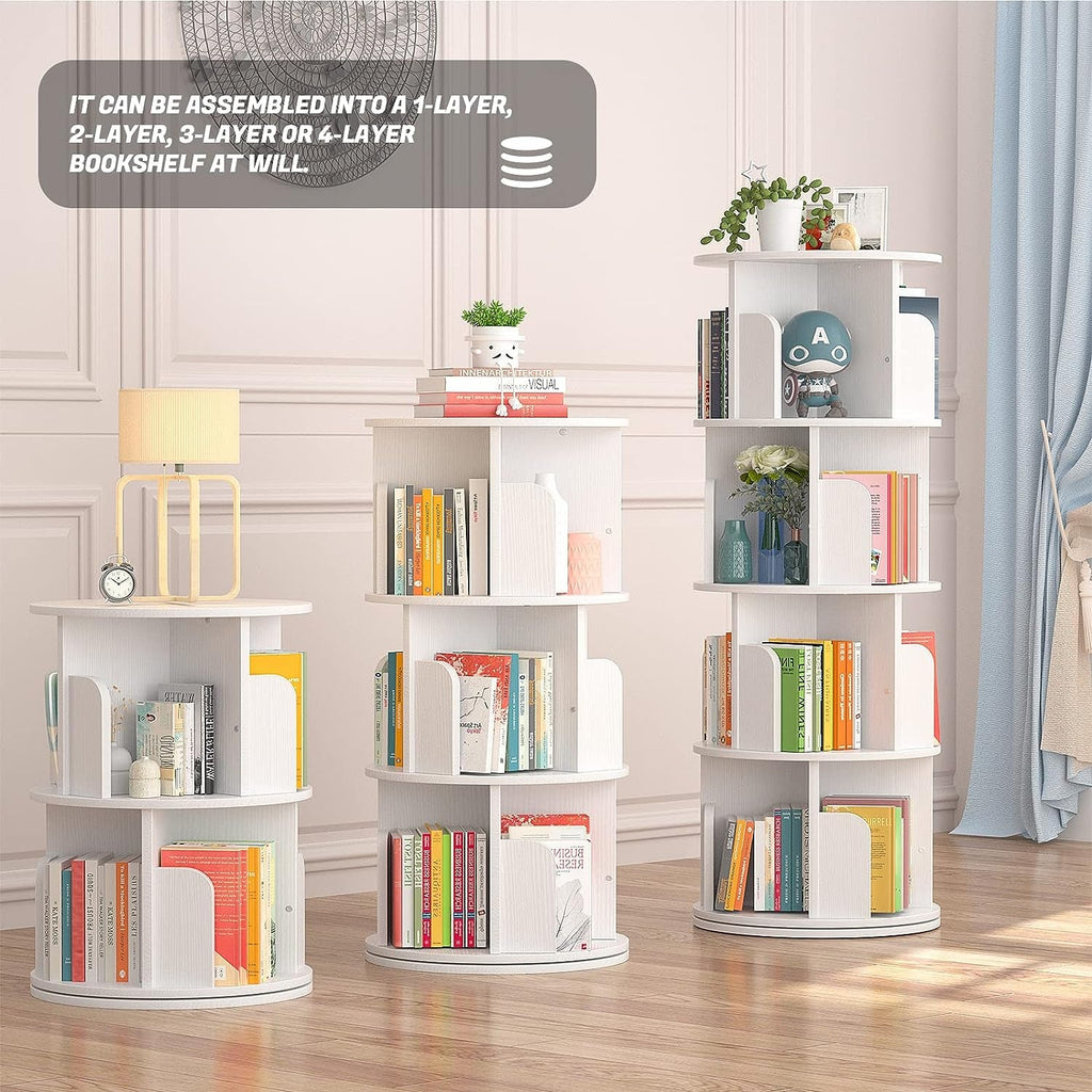 Étagère d'angle rotative 360° blanche