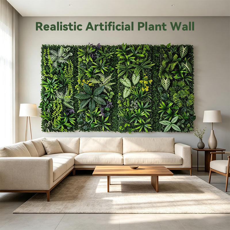 Panneau Mur Végétal Artificiel 40×120cm – Herbe Synthétique pour Décoration Intérieur & Extérieur