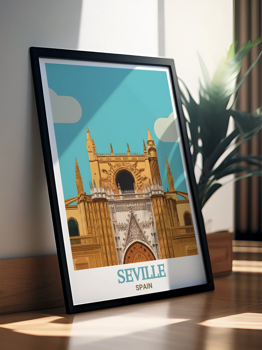Seville Print - Seville Cathedral Wall Art - Spain Framed Art - Spain Vintage Poster