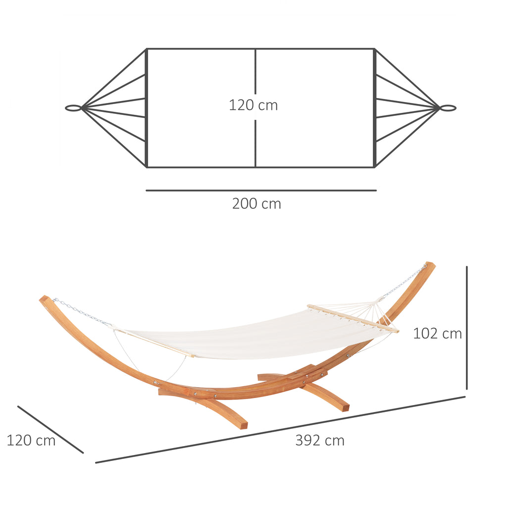 Hamac de jardin avec support en bois