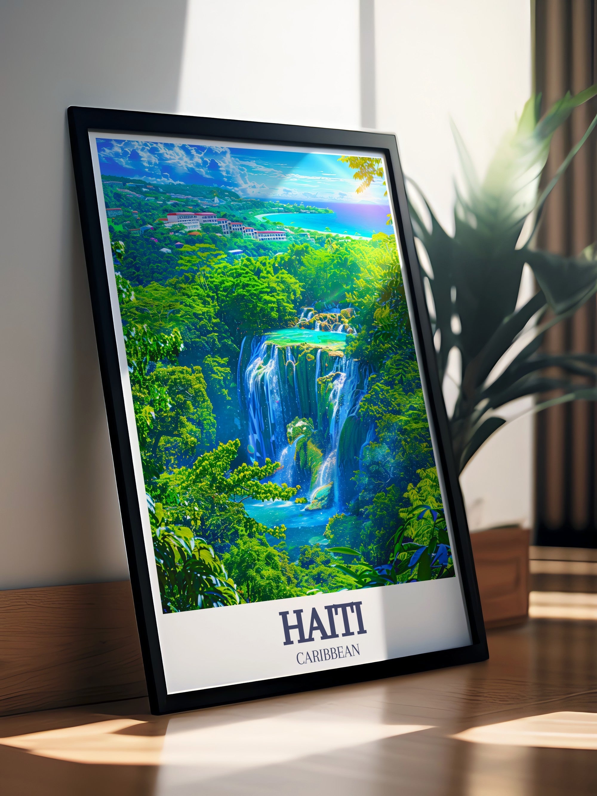 Haiti Poster Print - Bassin Bleu Travel Print - Labadee Peninsula Canvas Art - Labadee Peninsula Travel Poster