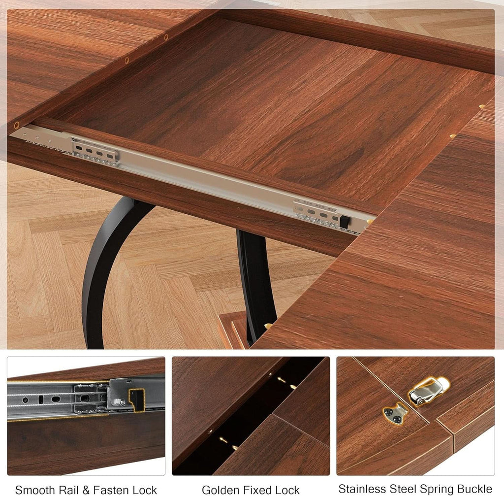 Walnut 59 Inch Fully Extendable Oval Dining Table
