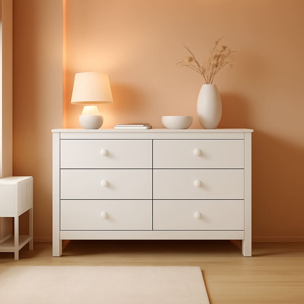 Commode Noah 6 tiroirs blanc