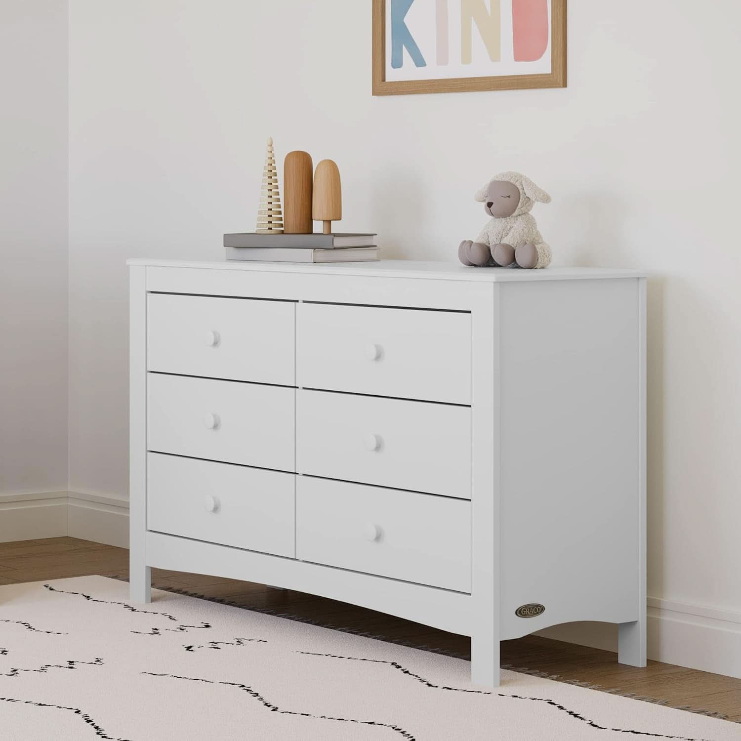 Commode Noah 6 tiroirs blanc