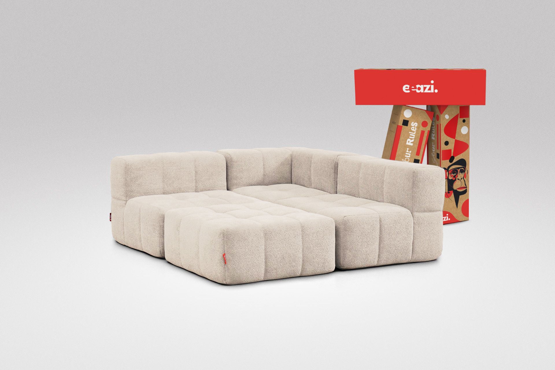Canapé 4 places convertible – Beige
