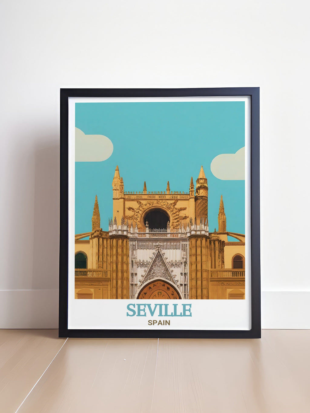 Seville Print - Seville Cathedral Wall Art - Spain Framed Art - Spain Vintage Poster