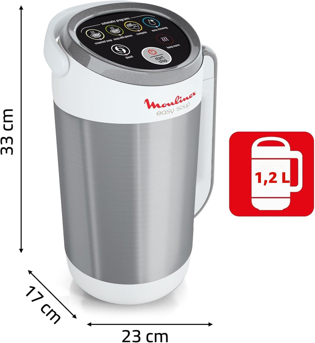 Moulinex - Easy Soup Blender Chauffant 1000W - 5 programmes - 1.2 L