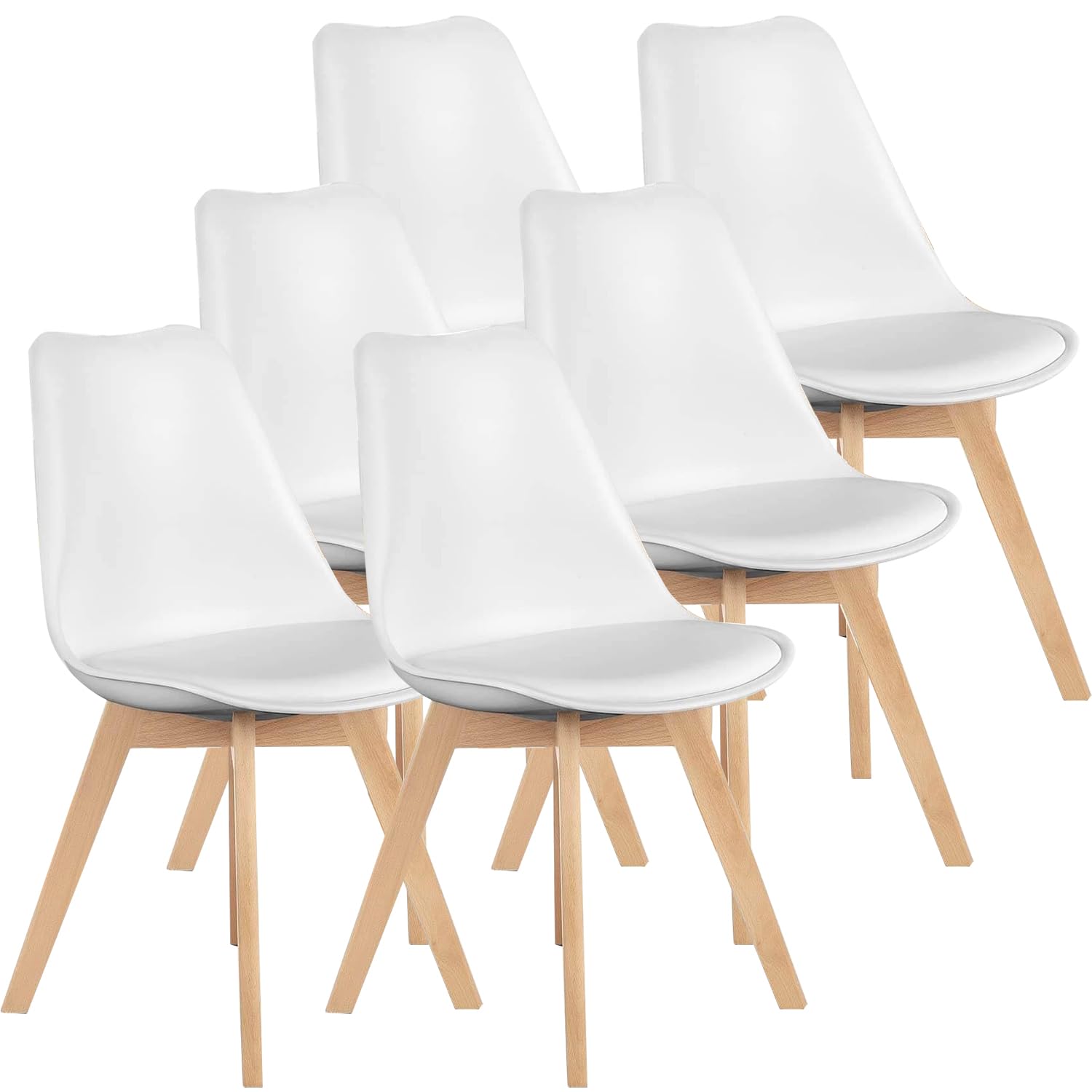 Chaises Salle à Manger, Chaise Scandinave Lot de 4,Idéal pour Salle à Manger,Salon,Cuisine,Chambre à Coucher (4, Noir)