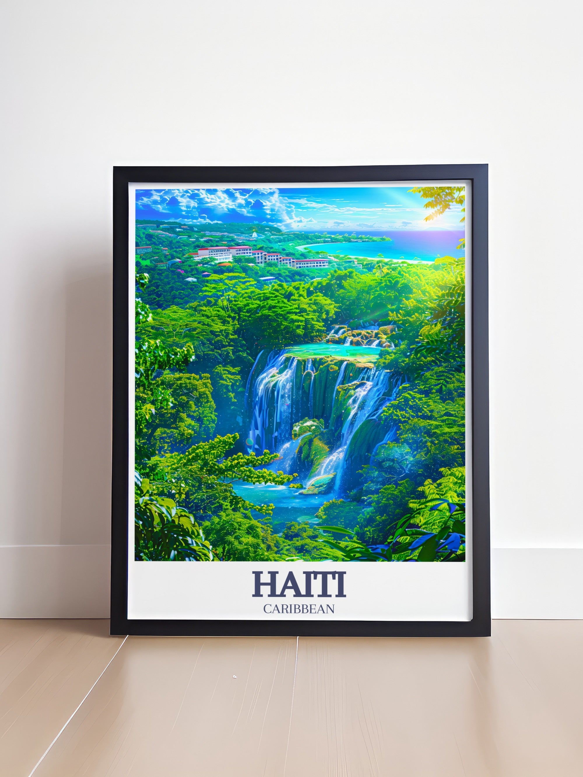 Haiti Poster Print - Bassin Bleu Travel Print - Labadee Peninsula Canvas Art - Labadee Peninsula Travel Poster
