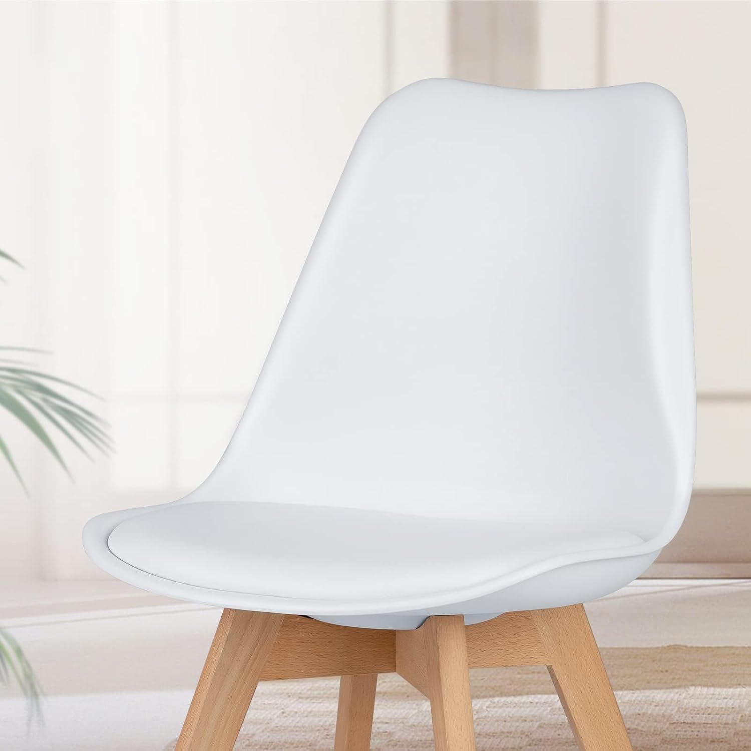 Chaises Salle à Manger, Chaise Scandinave Lot de 4,Idéal pour Salle à Manger,Salon,Cuisine,Chambre à Coucher (4, Noir)