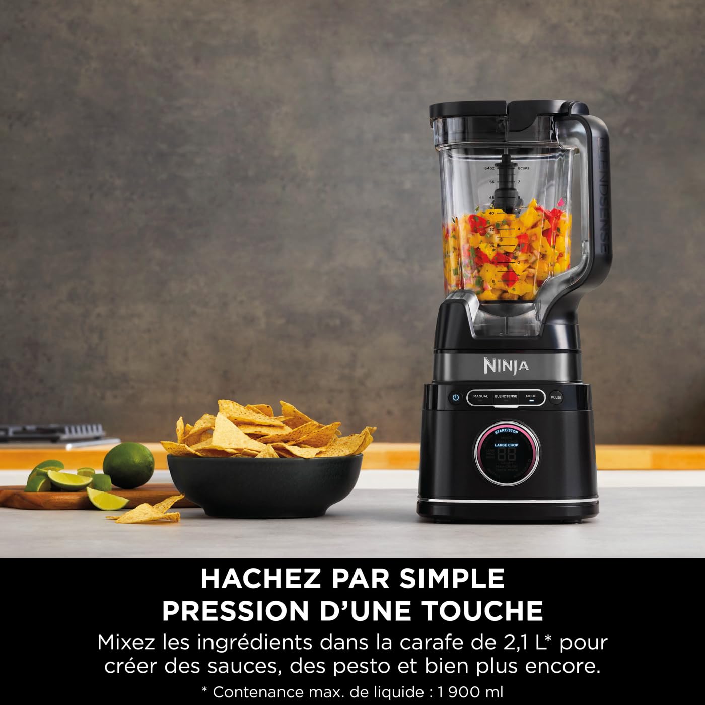 Ninja UltraCrush Mixeur Blender, 3 réglages de vitesse, 1,9L BP201EU