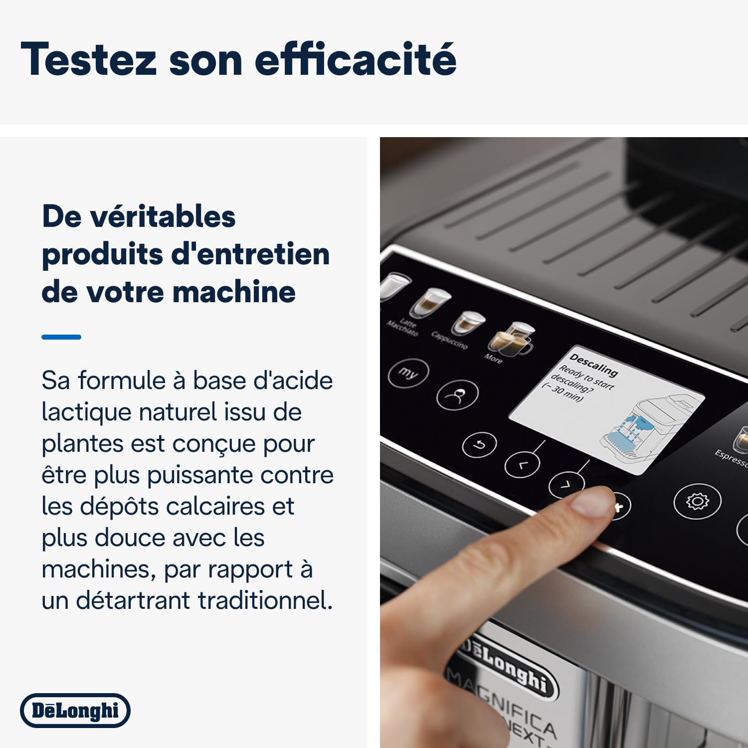 De'Longhi EcoDecalk Détartrant DLSC500, 5 Doses de Décalcification, Accessoire de Maintenance pour Machine à Café, Ingrédients à Base de Plantes, Bouteille Avec 5 Doses, 500ml