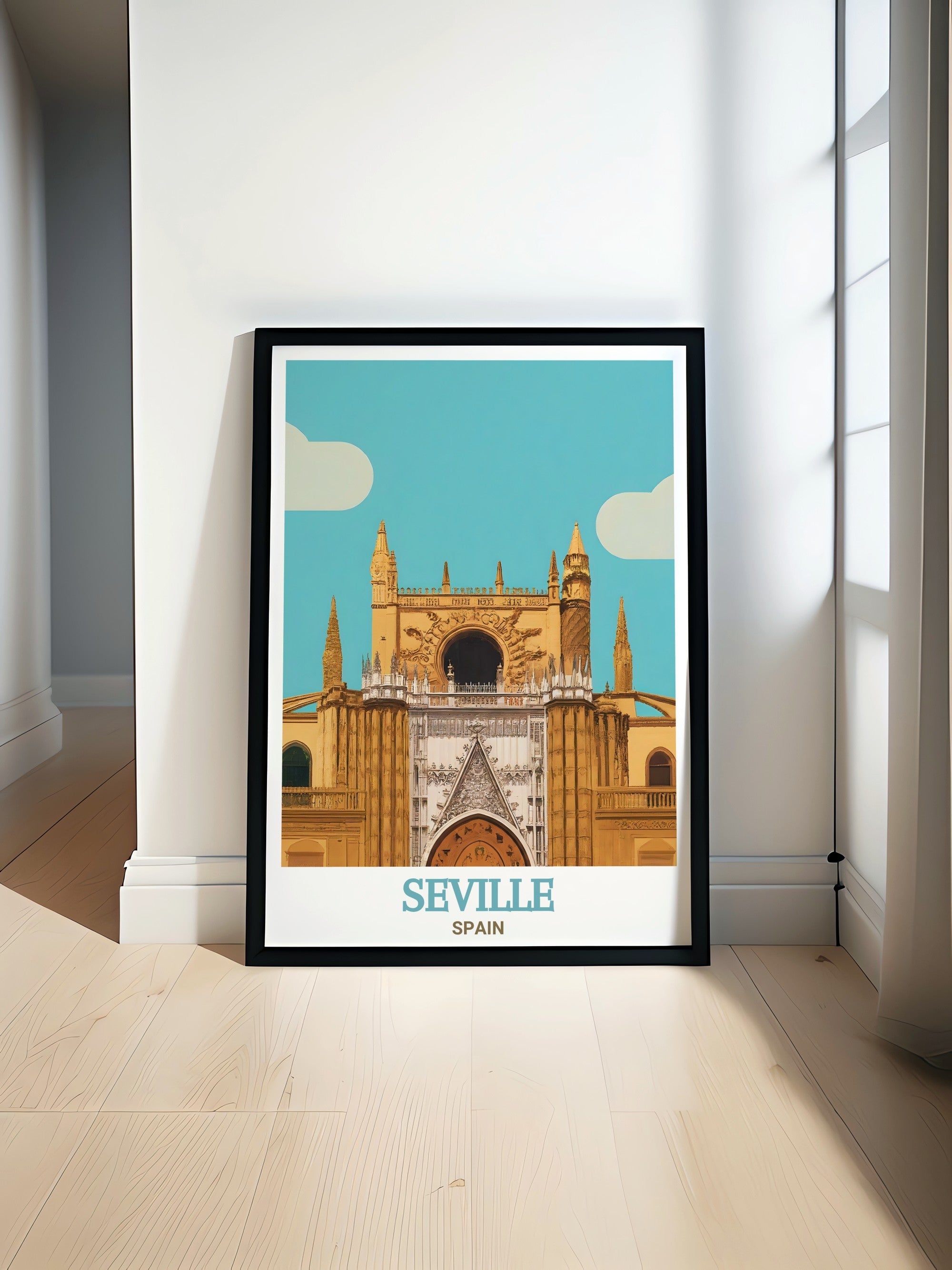 Seville Print - Seville Cathedral Wall Art - Spain Framed Art - Spain Vintage Poster