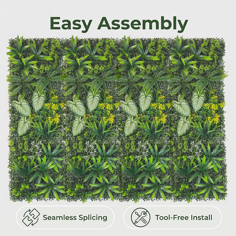 Panneau Mur Végétal Artificiel 40×120cm – Herbe Synthétique pour Décoration Intérieur & Extérieur