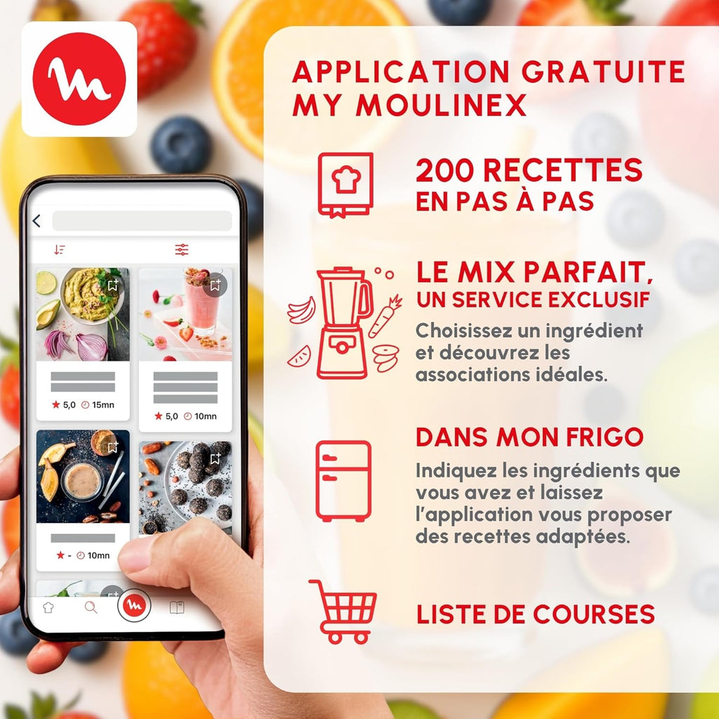 Moulinex - Easy Soup Blender Chauffant 1000W - 5 programmes - 1.2 L
