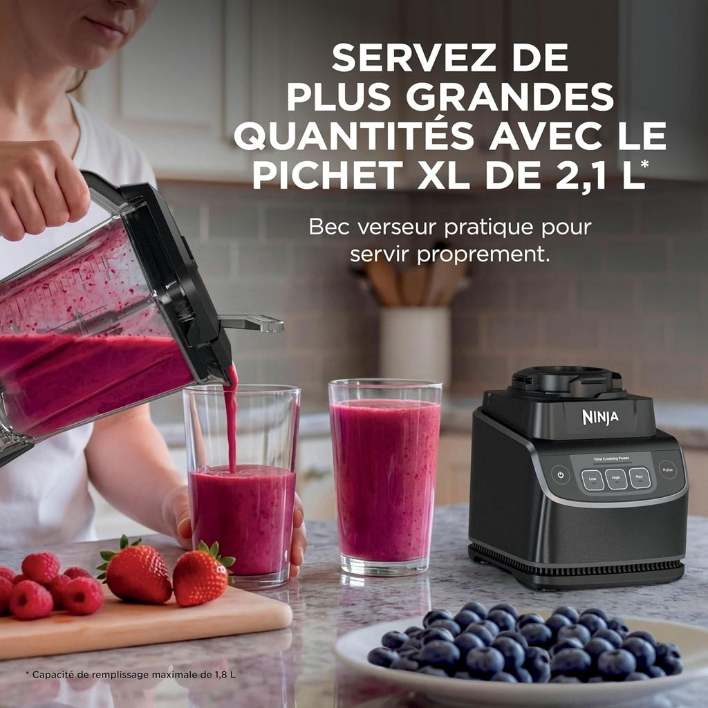 Ninja UltraCrush Mixeur Blender, 3 réglages de vitesse, 1,9L BP201EU