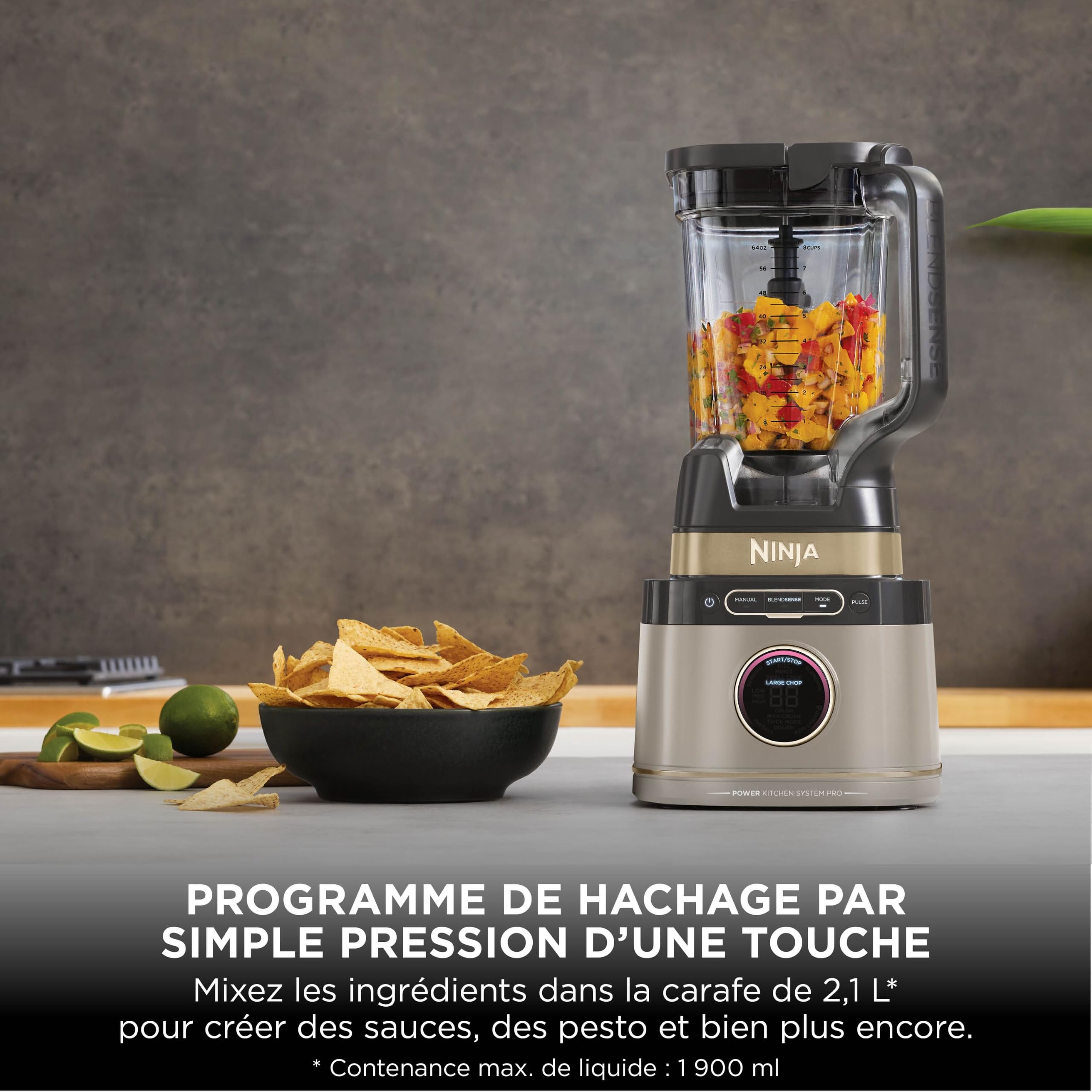 Ninja UltraCrush Mixeur Blender, 3 réglages de vitesse, 1,9L BP201EU