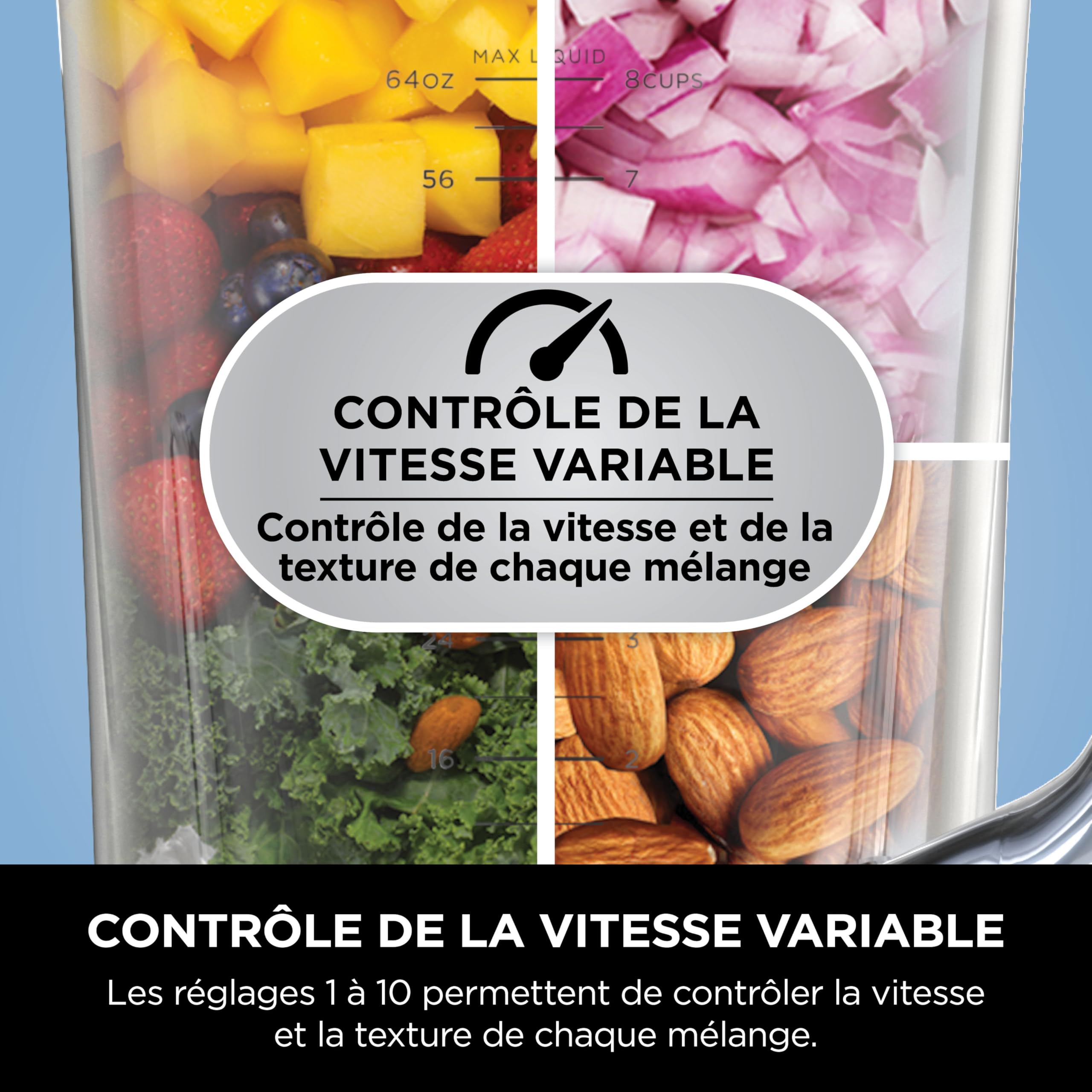 Ninja UltraCrush Mixeur Blender, 3 réglages de vitesse, 1,9L BP201EU