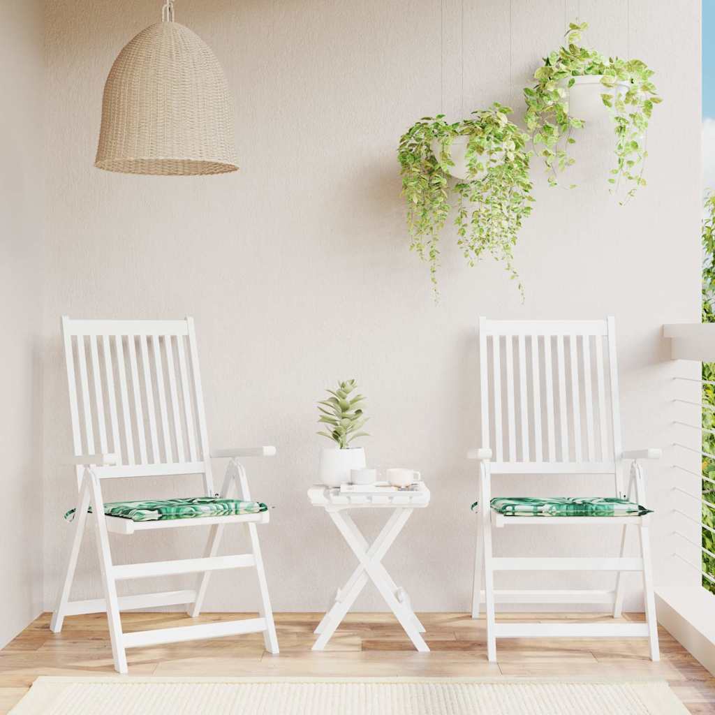 Coussins de chaise Vidaxl motif feuille