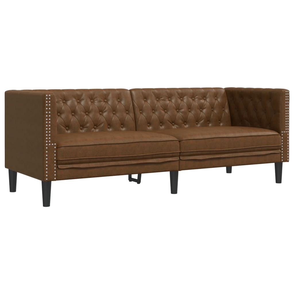 Canapé À Chesterfield Similicuir Daim