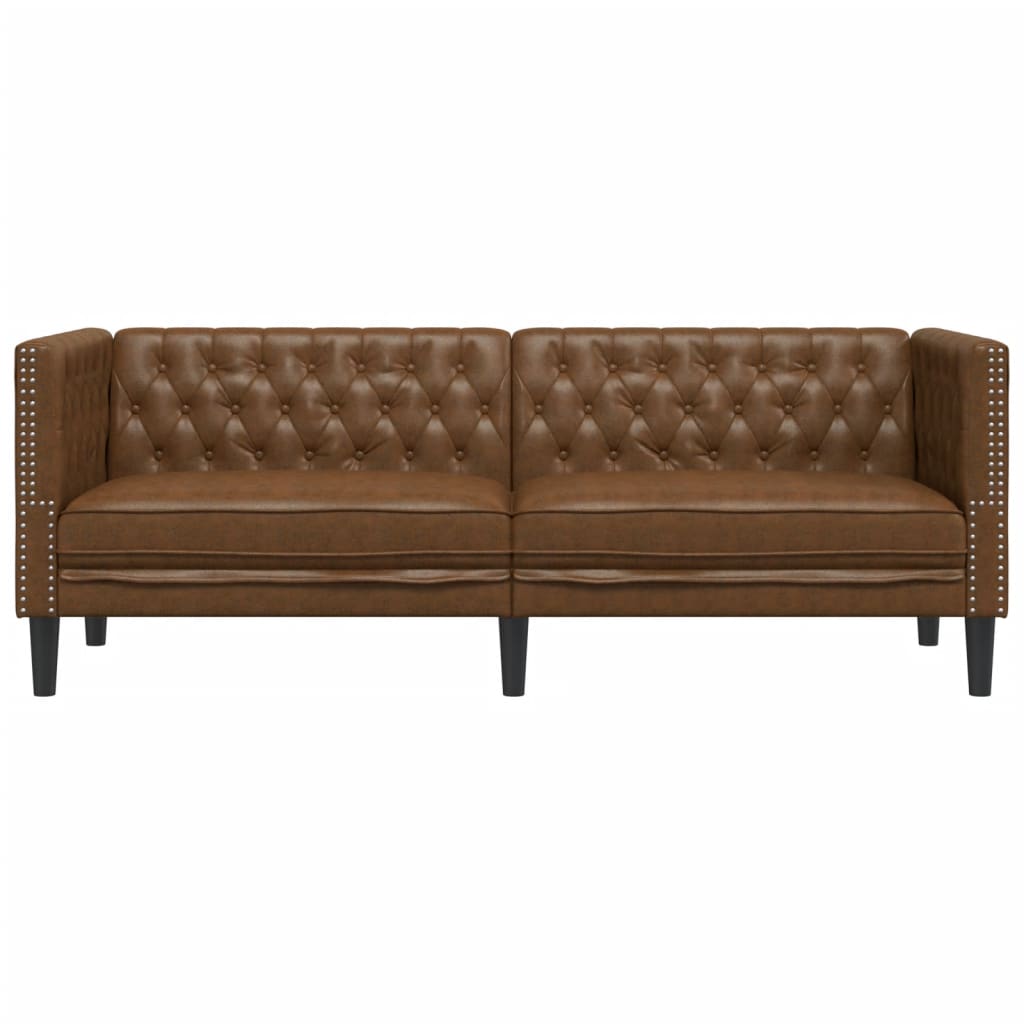 Canapé À Chesterfield Similicuir Daim