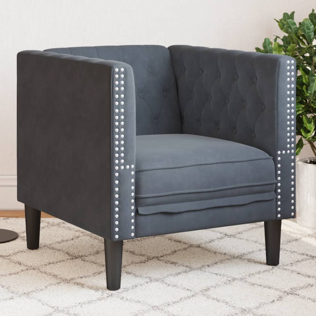 Canapé Chesterfield Avec Traversins Velours