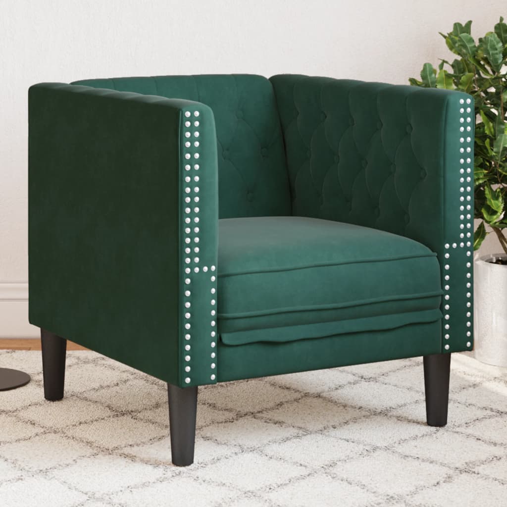 Canapé Chesterfield Avec Traversins Velours