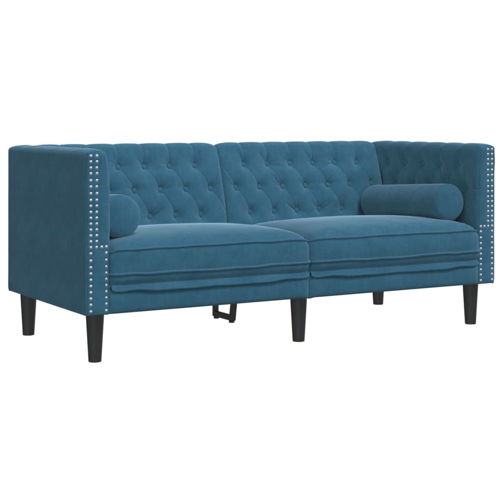 Canapé Chesterfield Avec Traversins Velours