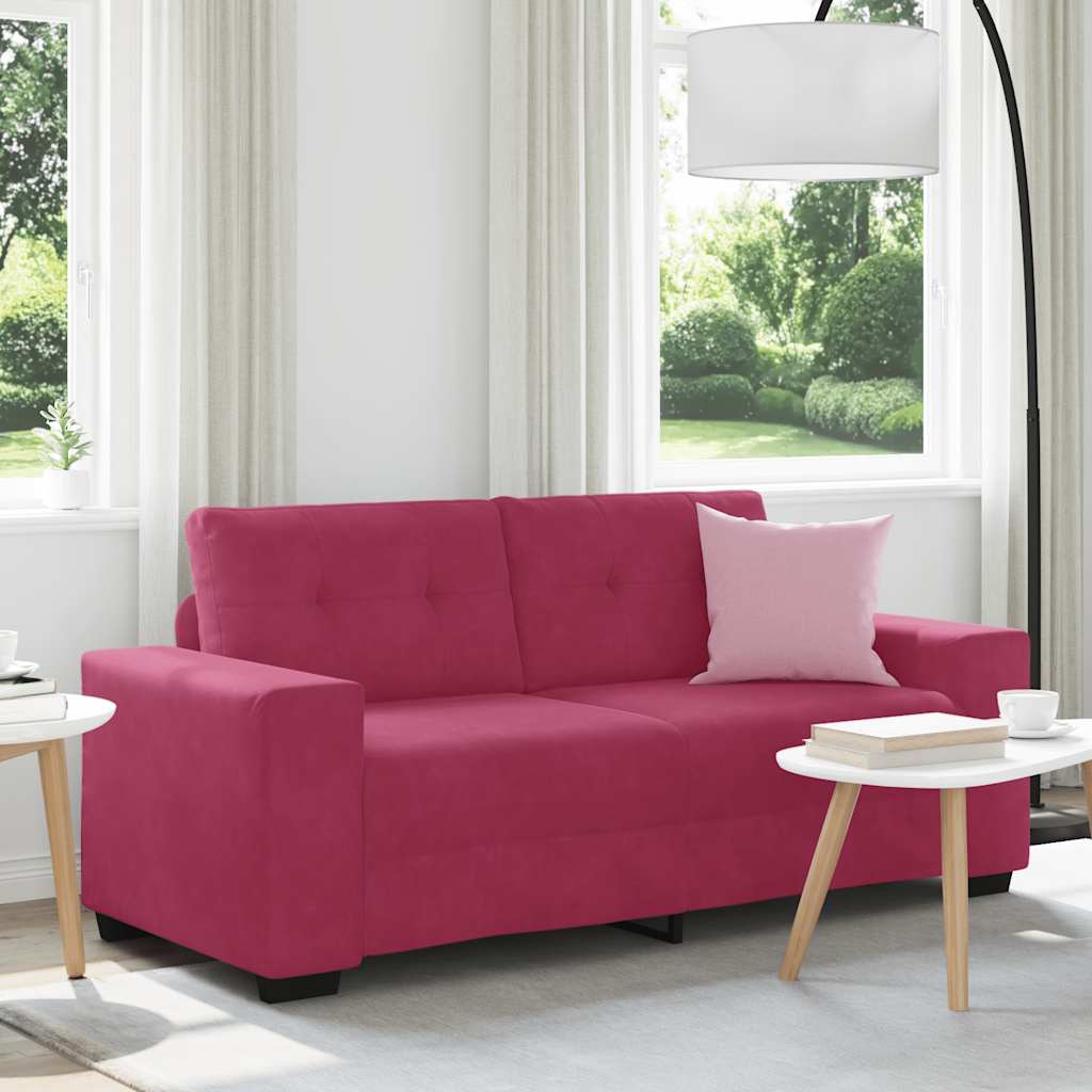 Canapé Deux Places 180 X 77 X 82 Cm Velours