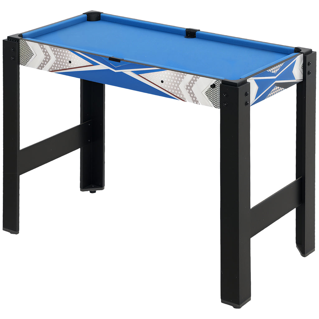 Table de jeux multifonctions 5 en 1, Billard, ping-pong, jeu de palets, mini basket, tir à l'arc, bleu