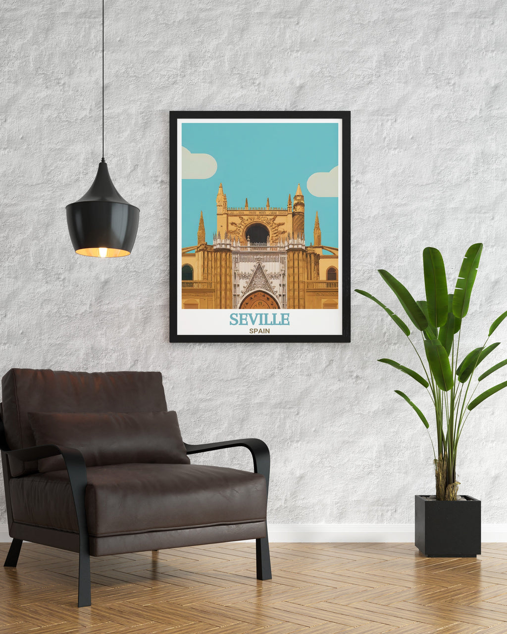 Seville Print - Seville Cathedral Wall Art - Spain Framed Art - Spain Vintage Poster