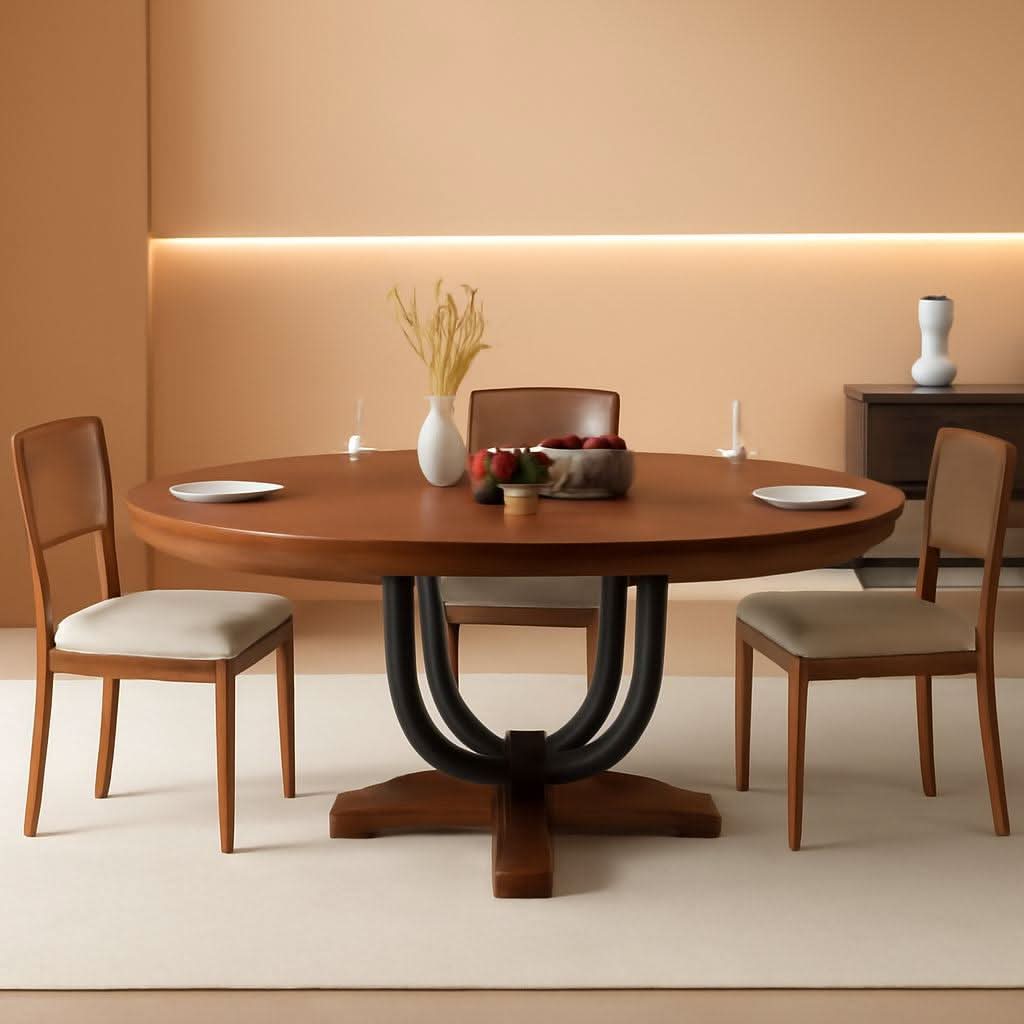 Walnut 59 Inch Fully Extendable Oval Dining Table