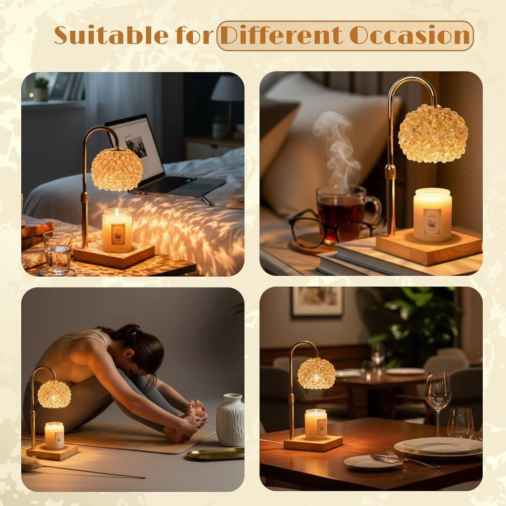 Lampe chauffe-bougie & diffusion de parfum sans flamme