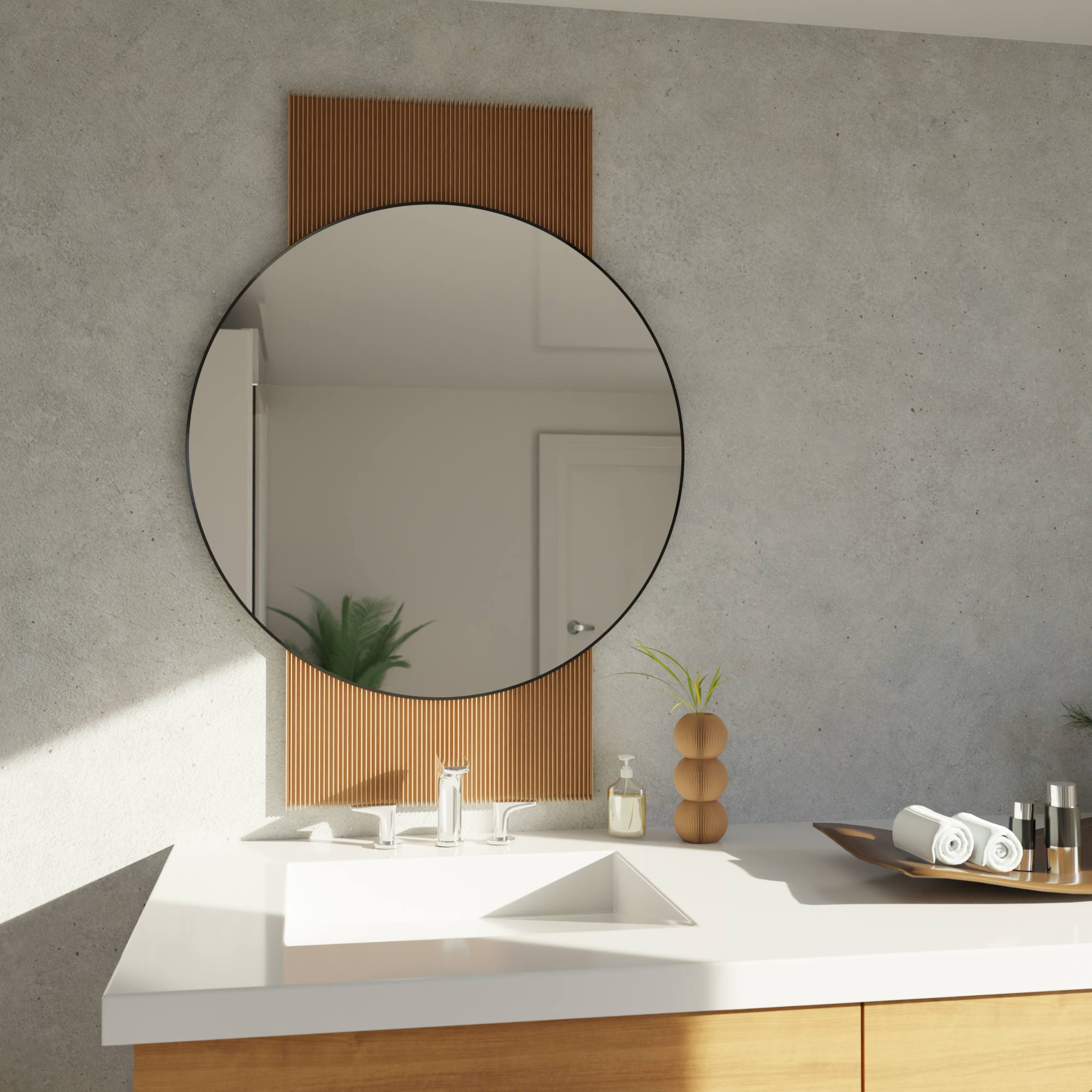Miroir Décoratif – Design Solaire Artisanal