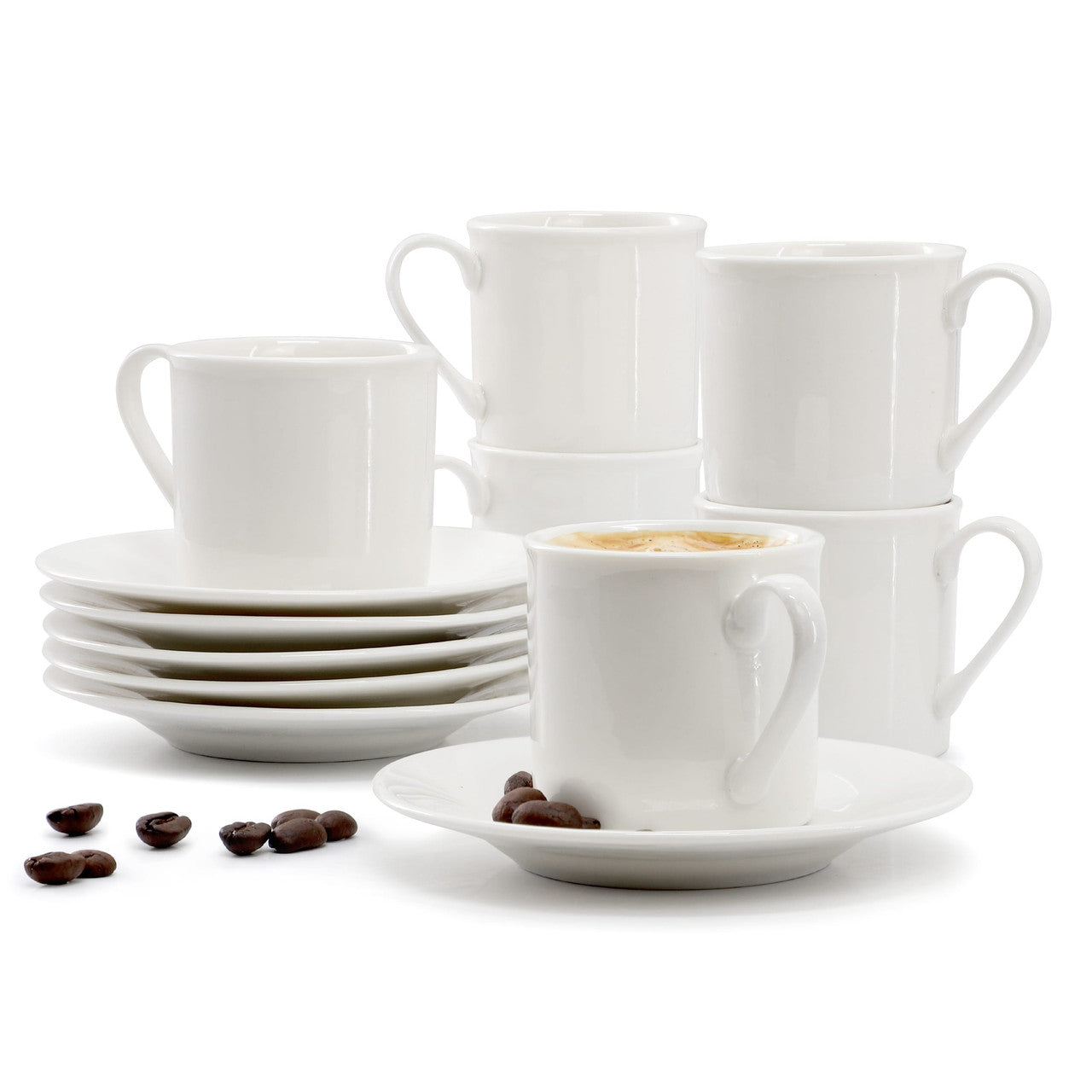 Ensemble de 12 tasses à espresso en porcelaine
