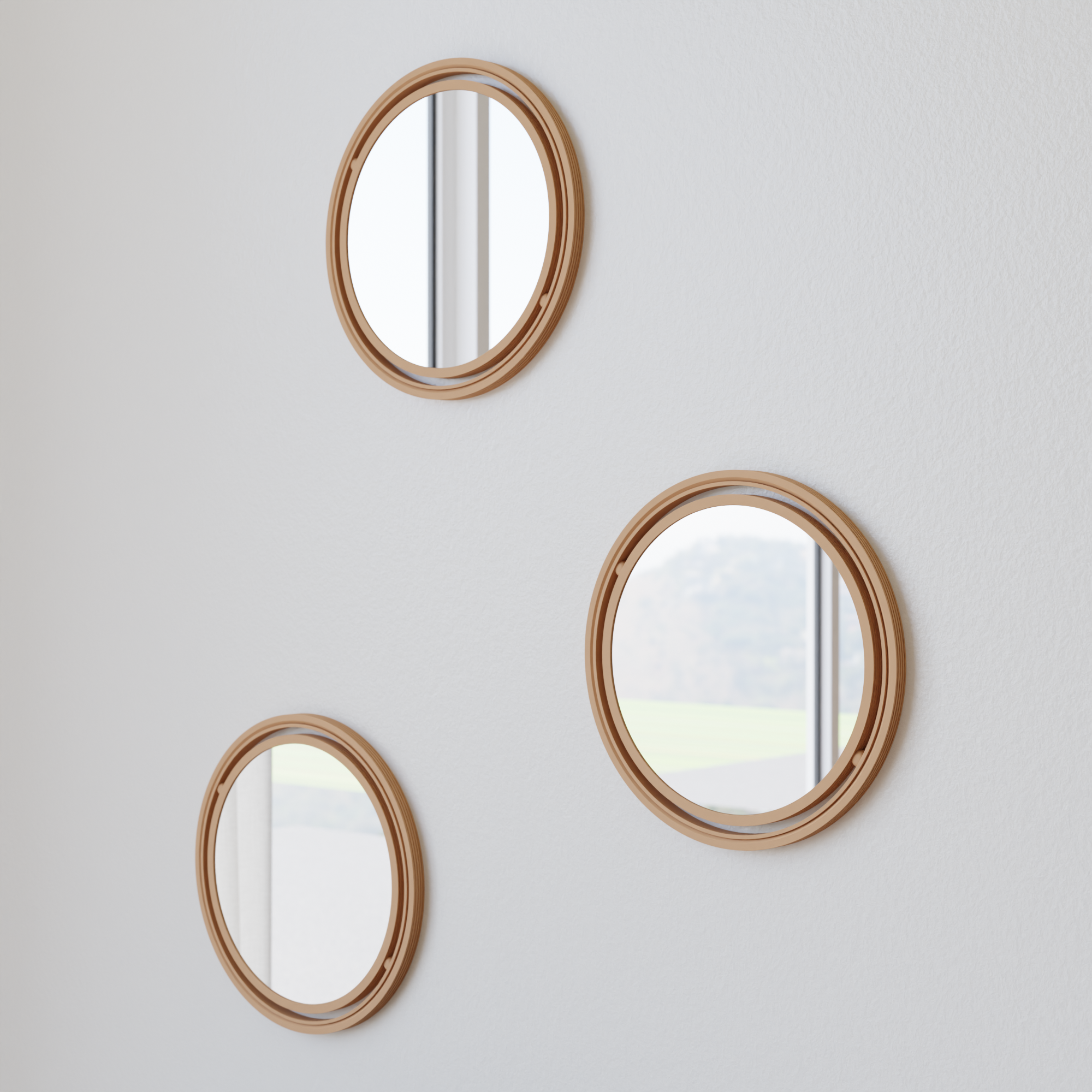 Lot de 3 Miroirs Ronds GLOBE