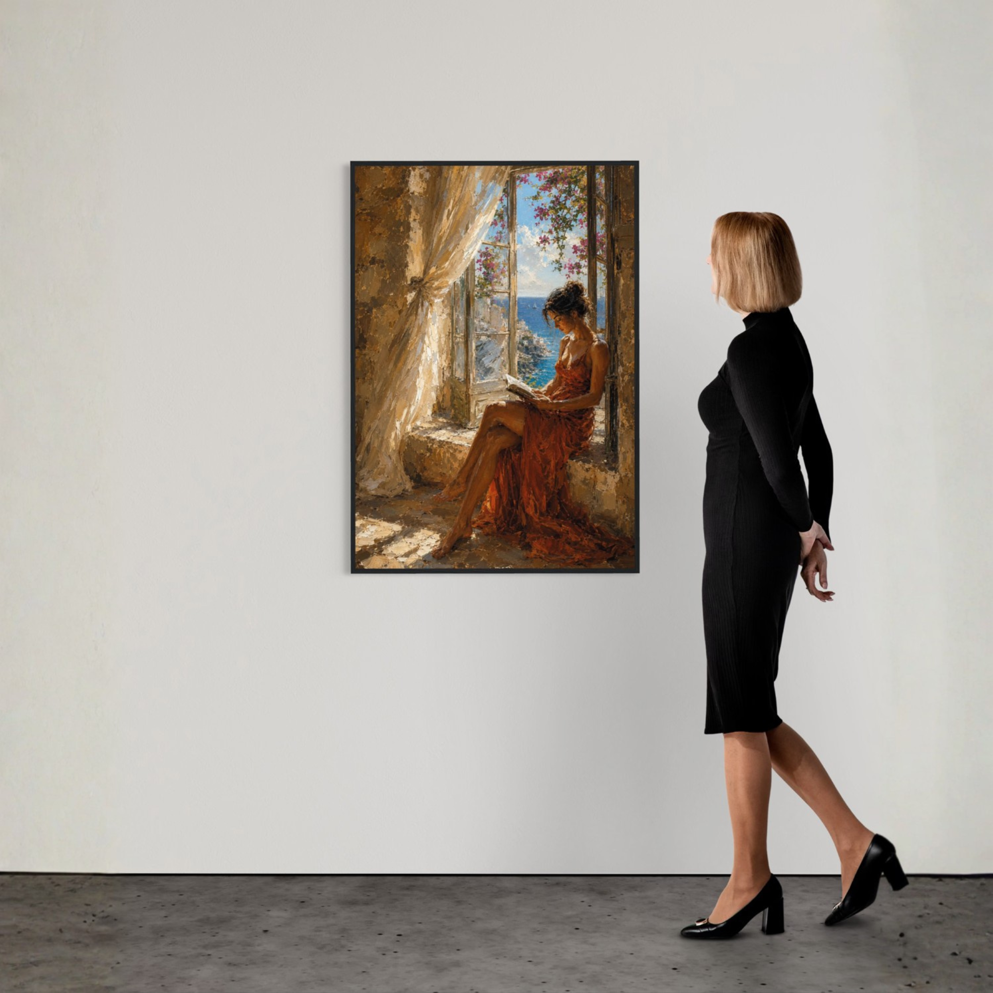 MEDITERRANEAN STUDIES — The Open Window, Framed Art Print