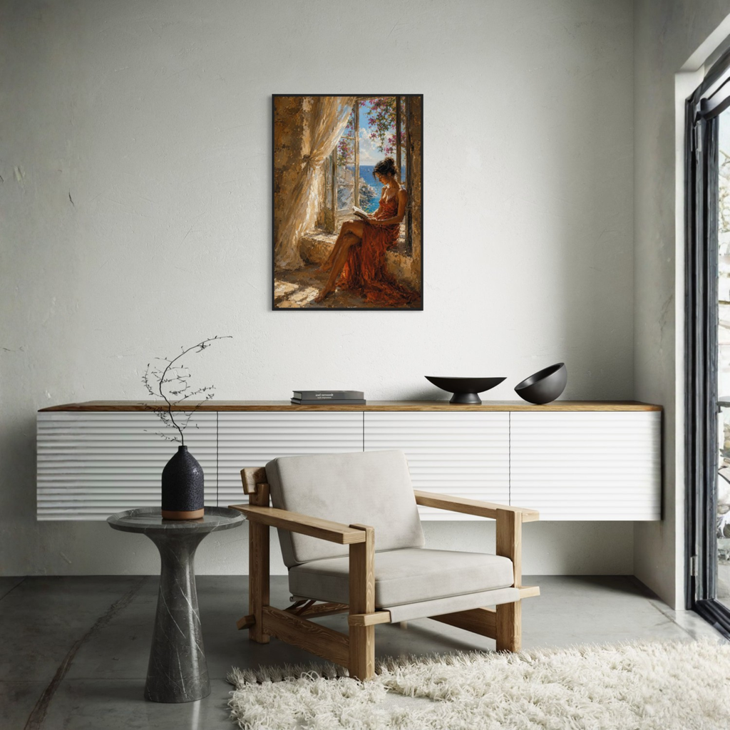 MEDITERRANEAN STUDIES — The Open Window, Framed Art Print