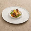 Textured Rim Porcelain Dinner Plate | Inner Coupe Fine Dining Plate