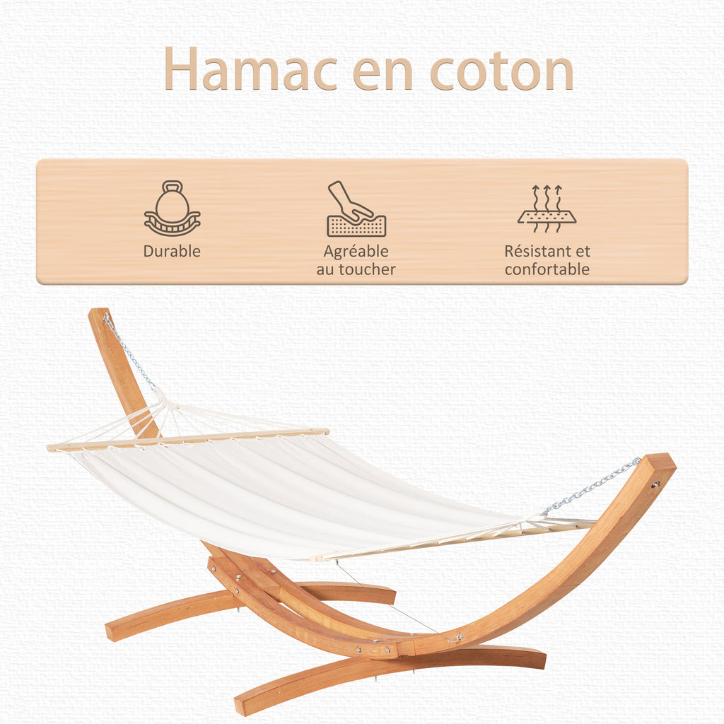 Hamac de jardin avec support en bois