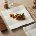 Origami-Inspired Square Ceramic Plate — Sculptural Fine Dining Tableware