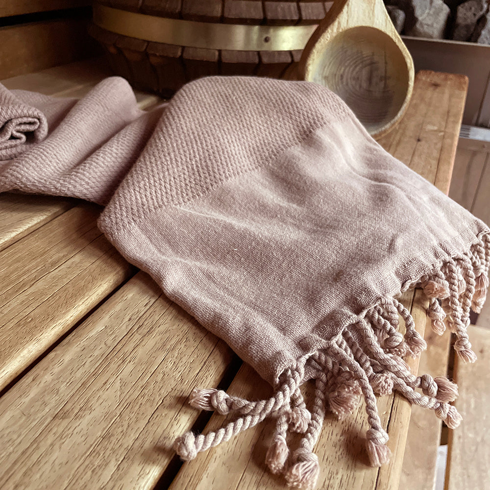 Serviette Turque Duru Stone Washed pour Sauna