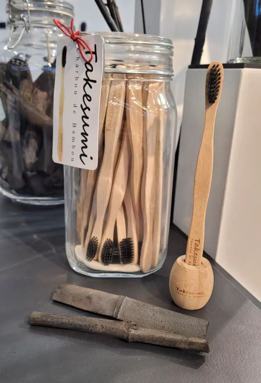Porte-Brosse à dents en bambou