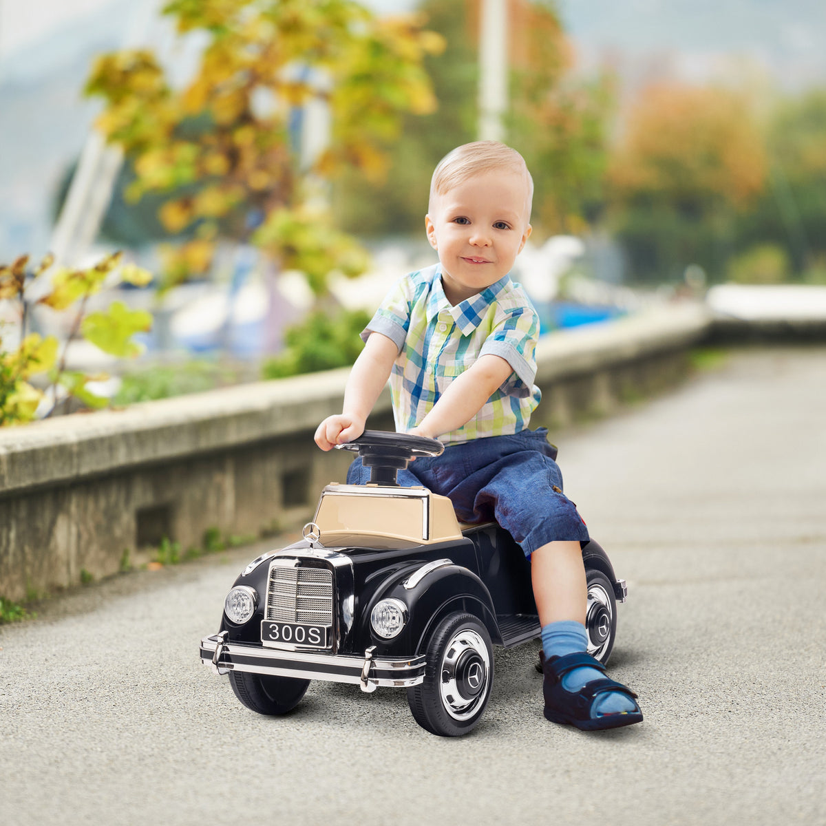 Voiture enfant Mercedes-Benz 300S 18-48 mois  - coffre rangement sous le siège noir